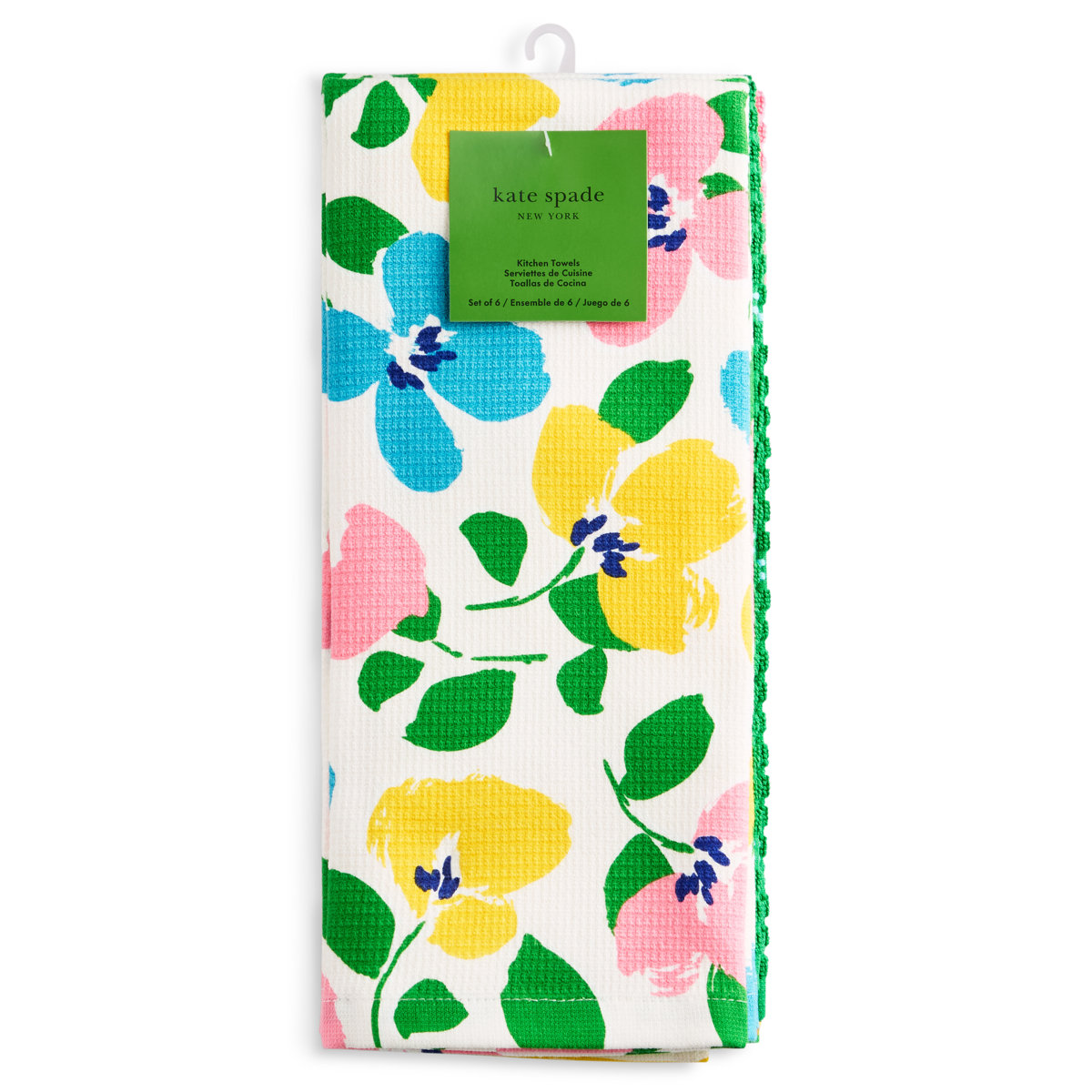 KATE SPADE NEW YORK PAINTERLY BOUQUET Kitchen Towel SET OF 4 (Set of 6)